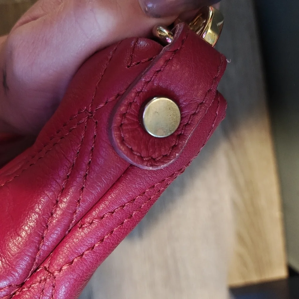 Valentino Vanille Red Quilted Chain Shoulder Bag